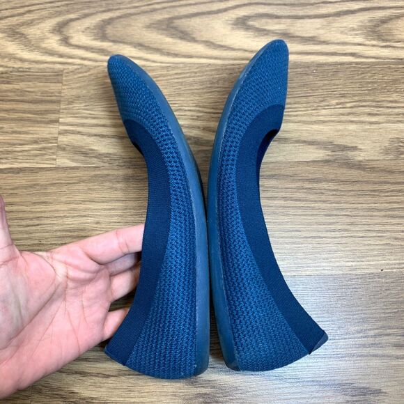 AllBirds Women’s Tree Breezers TB Navy Blue Knit Ballet Flats Sz 9.5 - Picture 2 of 9